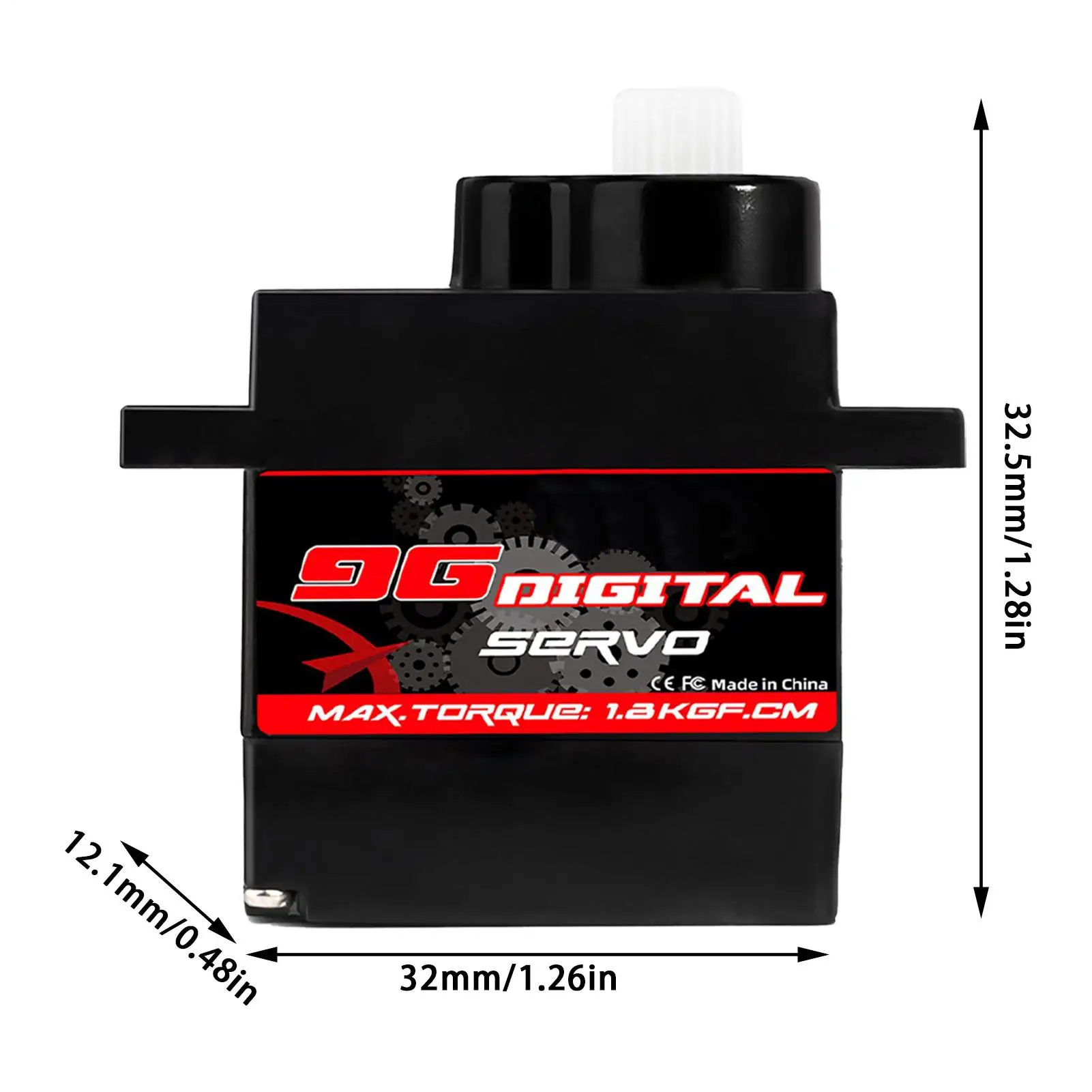 Digitale servo Digitale servomotor met hoog koppel 1,4 kg Controlehoek 180 graden Geluidsarm Robotica-accessoire voor beginnende jongens