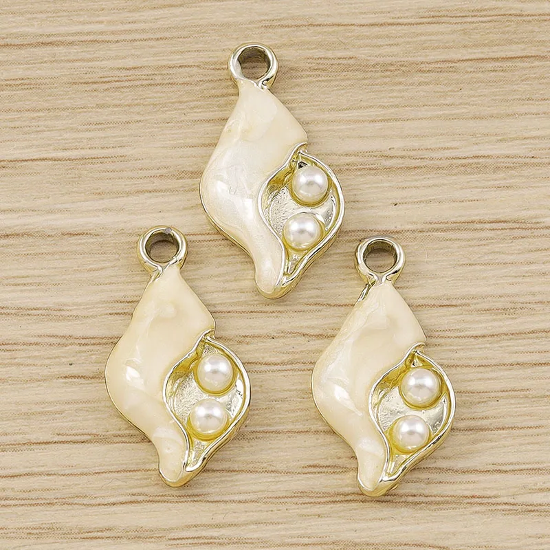 Tusember 10 Stück 11*21mm Ozean-Perlen-Muschel-Anhänger für Halsketten, Ohrringe, Armbänder, DIY-Anhänger, handgefertigtes Kunsthandwerk – Detail 6