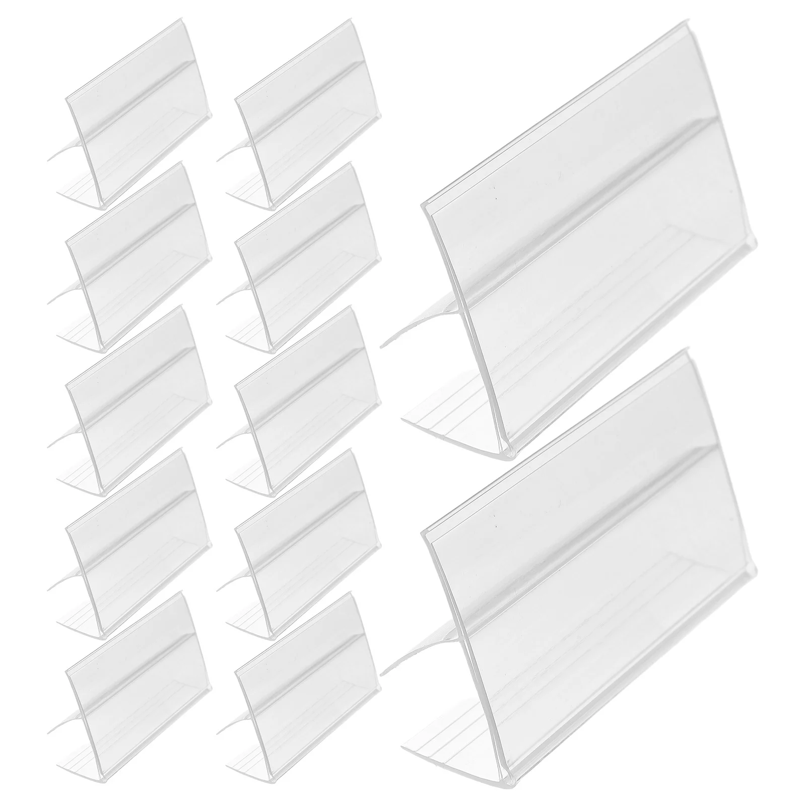

100Pcs Shelf Label Holder Clear Plastic Price Card Sign Holders Reusable Merchandise Clips for Supermarket Retail Store Display