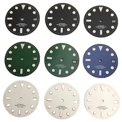 28.5mm Watch Dial With Date Window Luminous Sterile Fit NH35 NH36 Watches Automatic Movement Parts