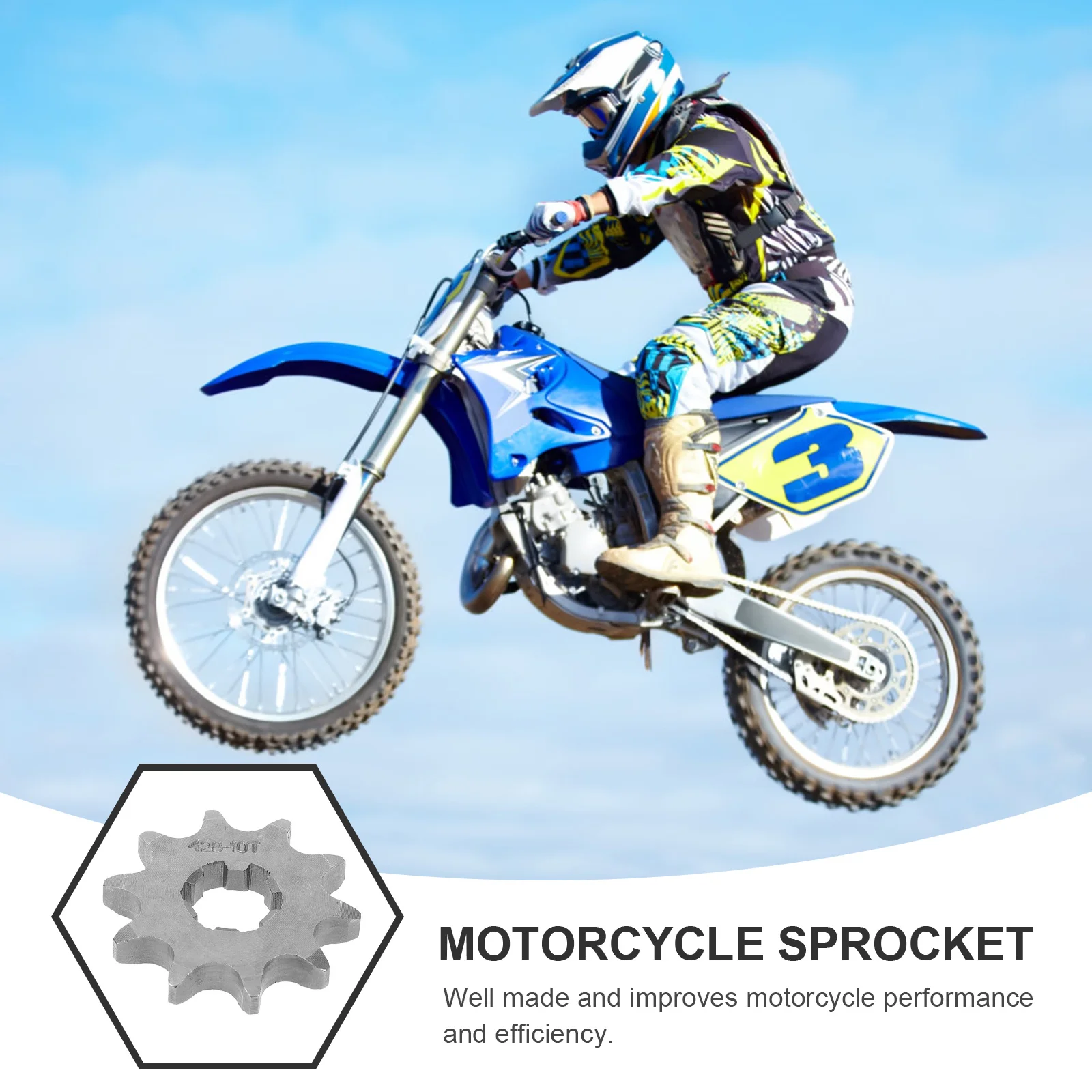 

Motorcycle Engine Chain Sprocket 428-17Mm-10T Front Sprocket For Dirt Bike Atv Mini Bike Replacement Compatible With