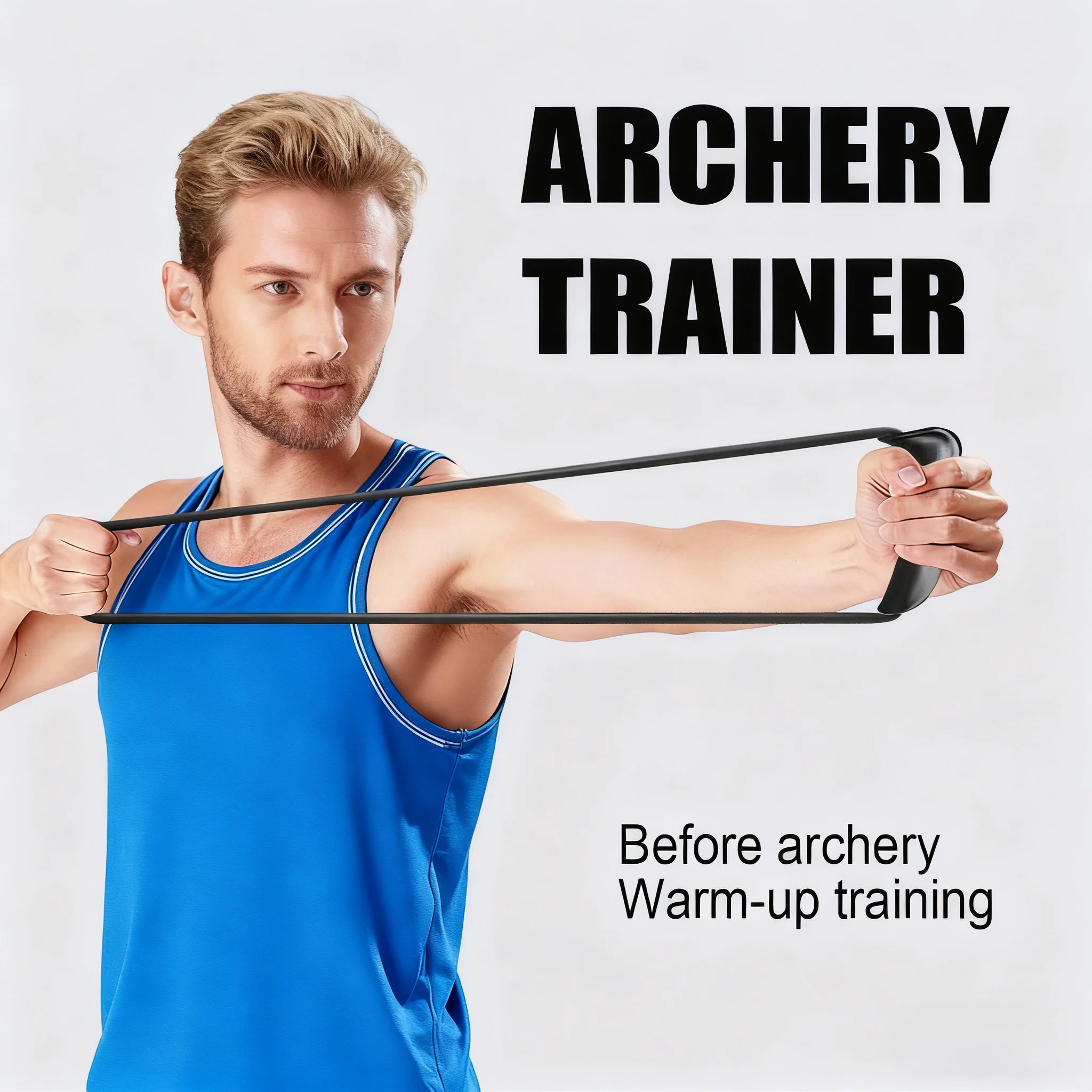

Rubber Archery Trainer Open Bow Puller Bow and Arrow Archery Equipment Fitness Workout Strengthening Arm Strength Bow Trainer