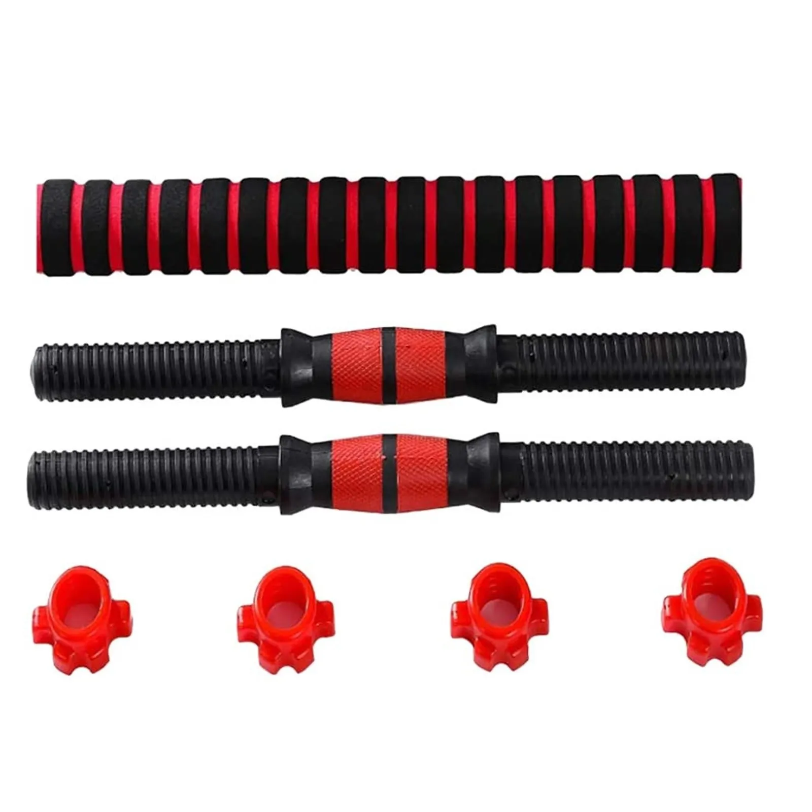 A Set Of Adjustable Weight Lifting Handles 2pc 40cm Dumbbell Bars+1pc 40cm Dumbbell Connector Weightlifting Fitness Equipment