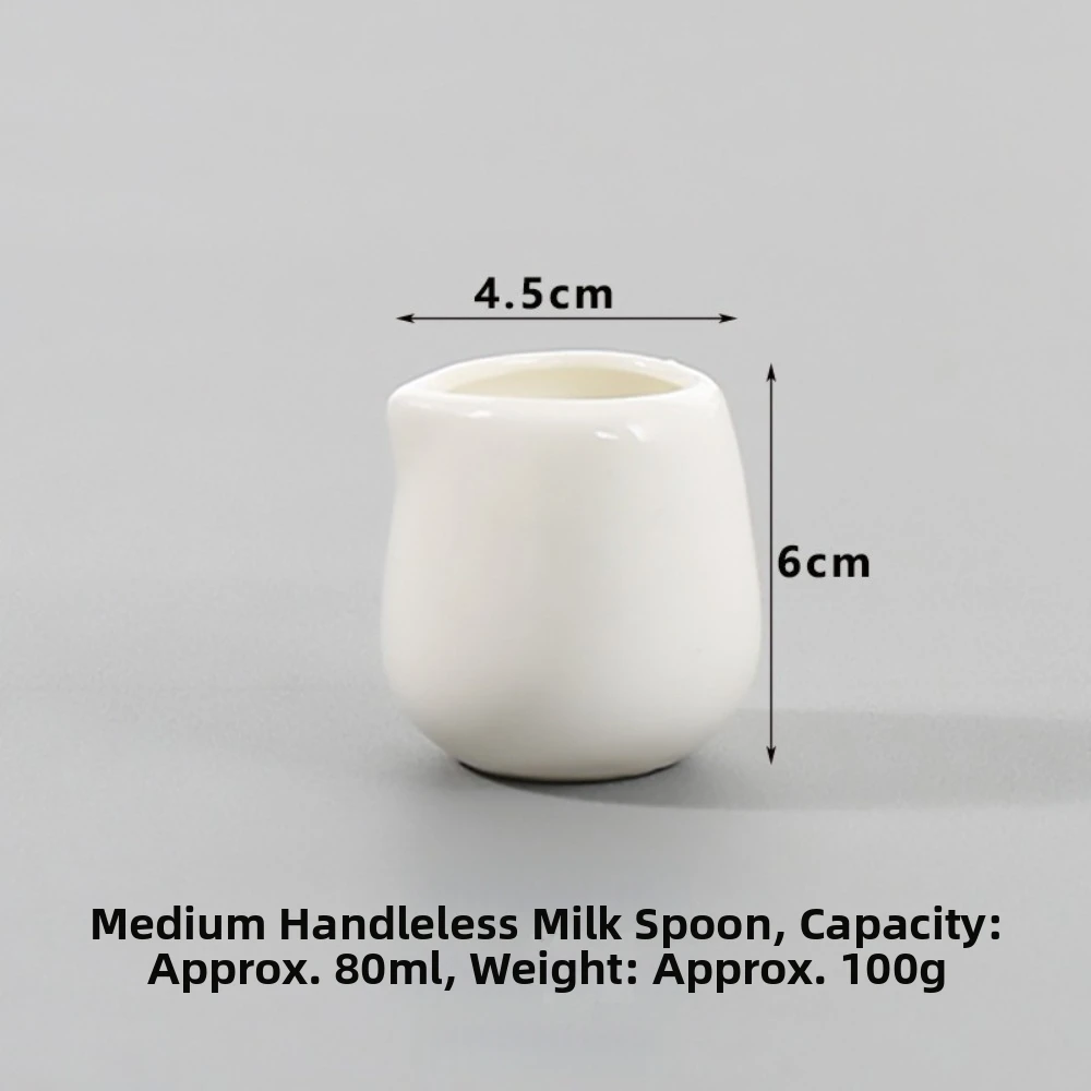 White Color Ceramics Seasoning Jar Tableware Grade Kitchen Tool Ceramics Milk Pot 1pc Single Unit Ceramics Sugar Bowl