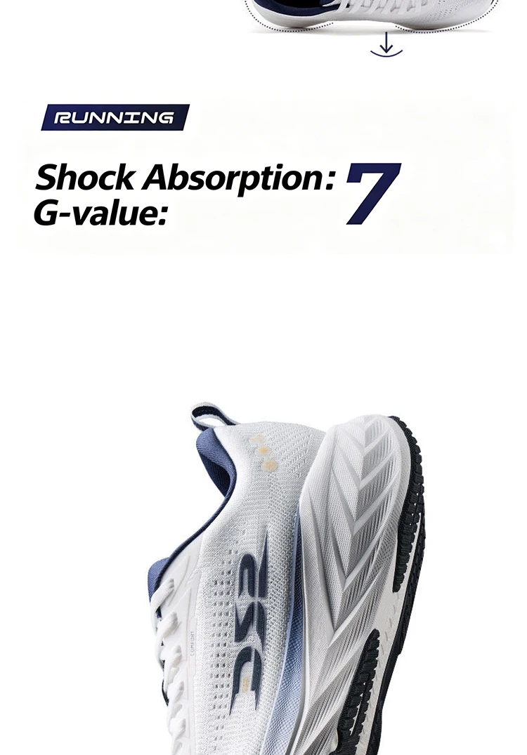 QIAODAN DS2 2nd Gen Men's Wide Toe Box Running Shoes Breathable Mesh Lightweight Shock Absorbing Sports Sneakers QXB023263220R