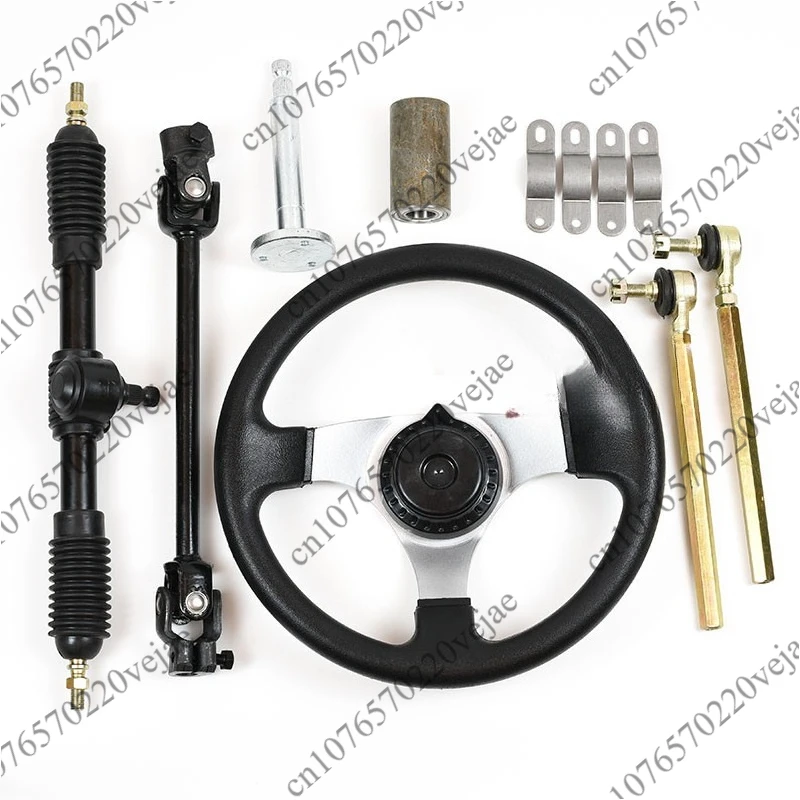 Four-Wheel ATV Beach Car Kart 110 Steering Gear Homemade Car Steering Rod DIY Steering Wheel