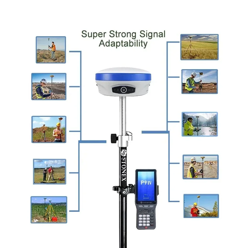 Stonex S9II/S900A/S900 + Gnss Rtk Base o Rover V200 V300 A90 G970II Pro instrumento de encuesta receptor Gps Rtk con código permanente