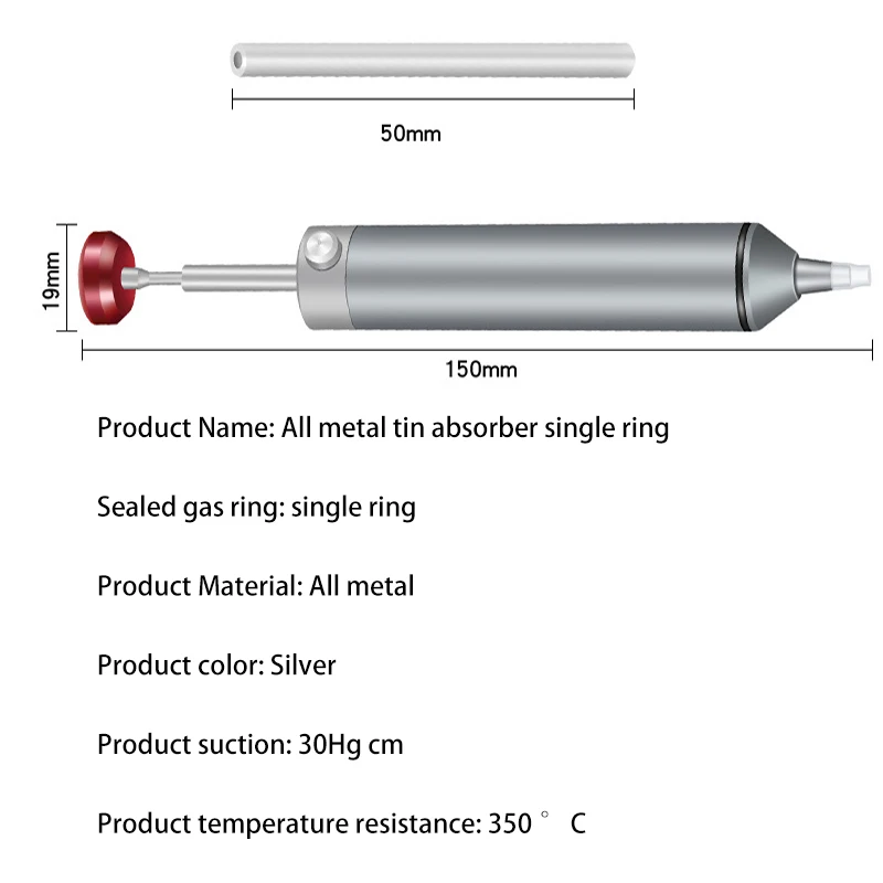 Aluminum Powerful Desoldering Pump Suction Tin Gun Soldering Sucker Pen Manual Vacuum Removal Solder Iron Welding Repair Tool