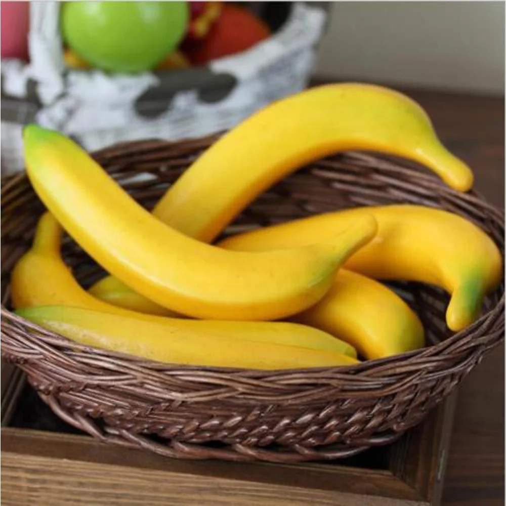 Fruit Home Decor 6pcs Lightweight Artificial Bananas Plastic+Foam Decorative Simulation High Quality New Practical