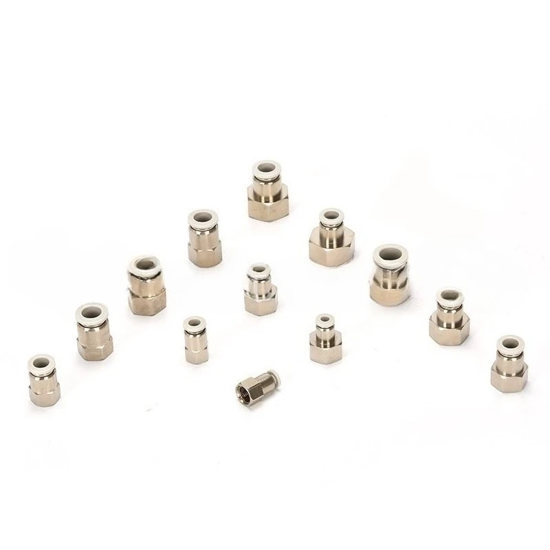 PCF Pneumatic Quick Connector 4-16mm White, Push-in Fitting with Inner Thread, PCF4-01/6-01/8-01 for Air Hose & Tools