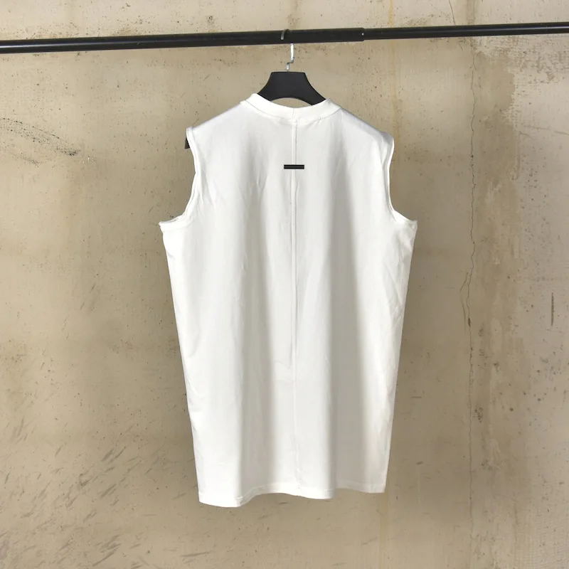 HKSH Summer New Letter Casual Vest Men's Trendy American Breathable Solid Color Simple Sport Sleeveless T-shirt Tank Top HK20983