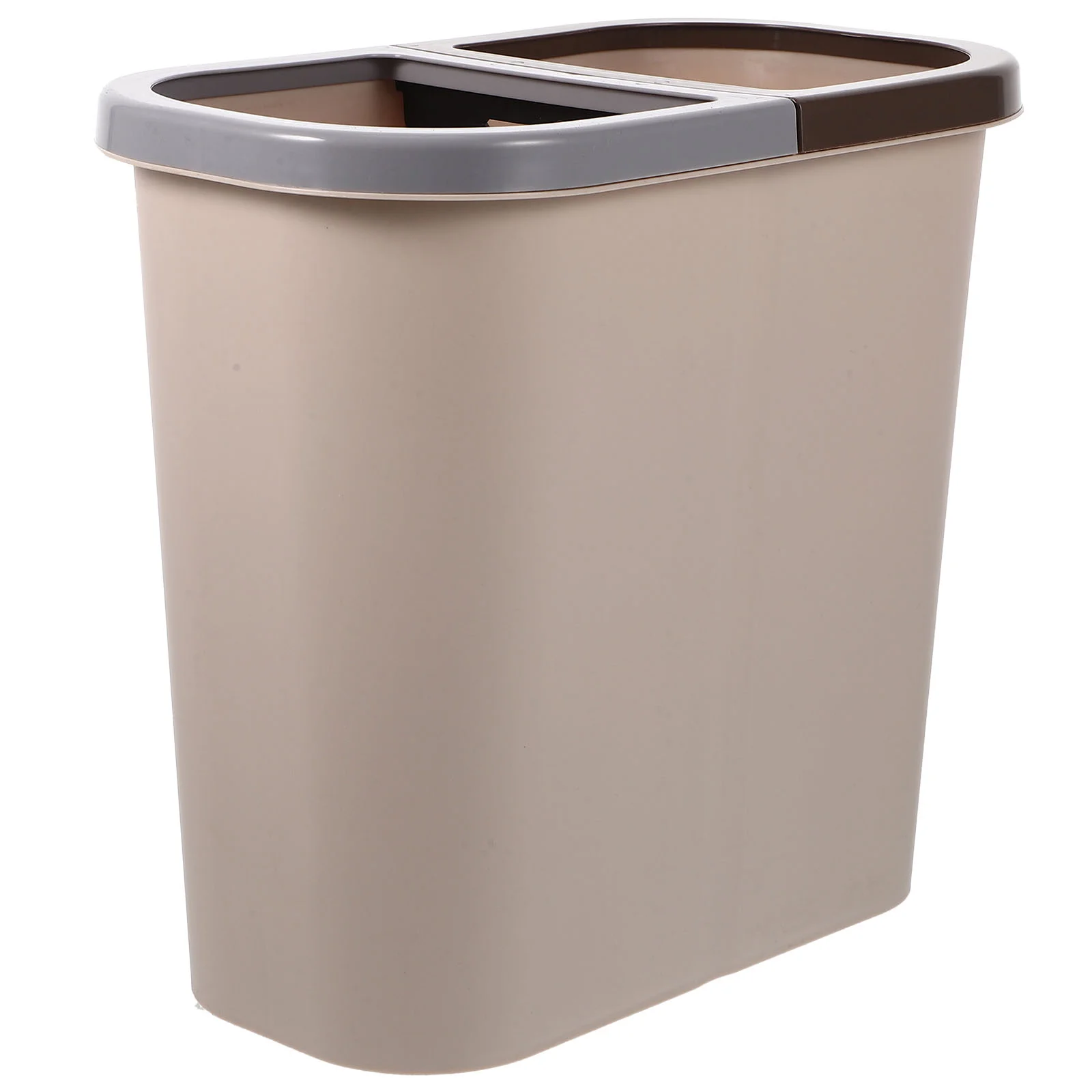 

Sorting Trash Can Double Compartment Trashcan Two Grids Household Bin Plastic Bucket Dual Container