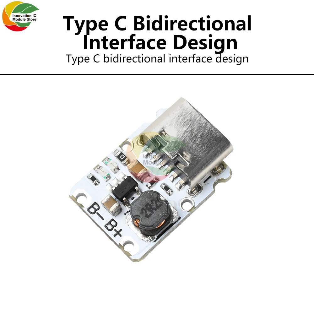 

DC 5V Charge/Discharge Module 1.2A Mini Li-ion Battery Charging Module Boost Power Supply Board with Protection Type C