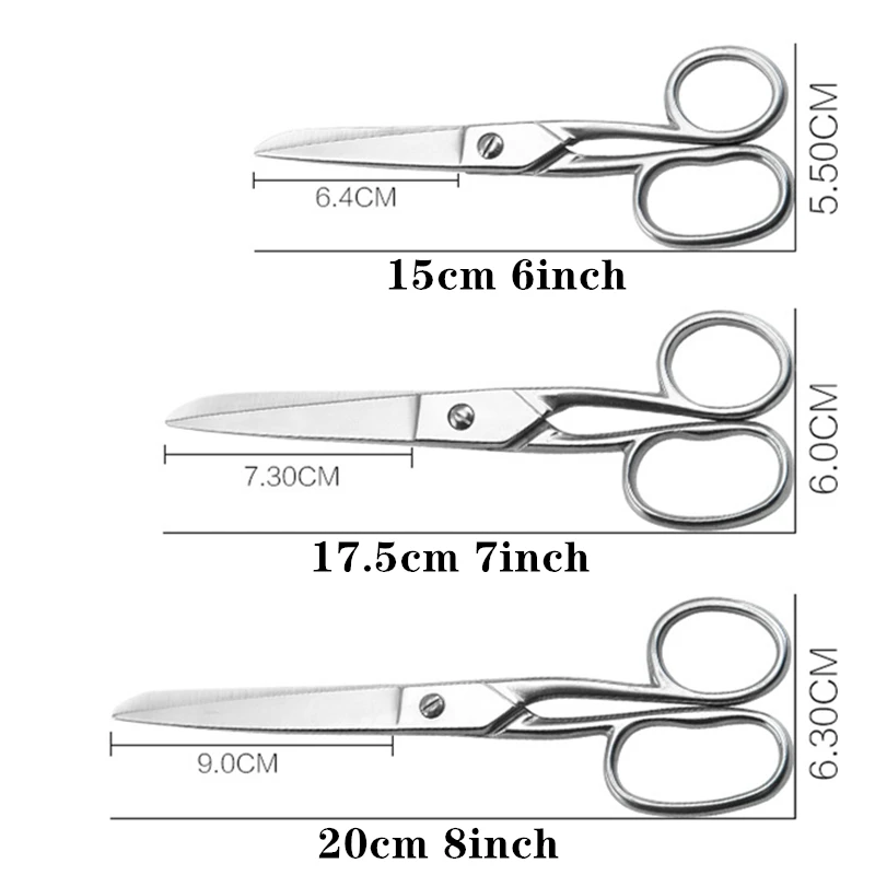 Senior Professional Tailor Sewing Shears - Stainless Steel Fabric Cutter for Embroidery Cross-Stitch Thread Yarn Craft Projects