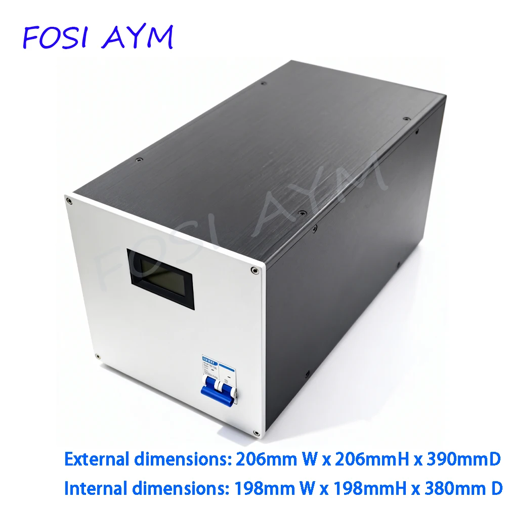 

206*206*390mm FOSI AYM All-aluminum Amplifier Chassis Accessories Power Filter Chassis Preamplifier Case Shell DIY Box