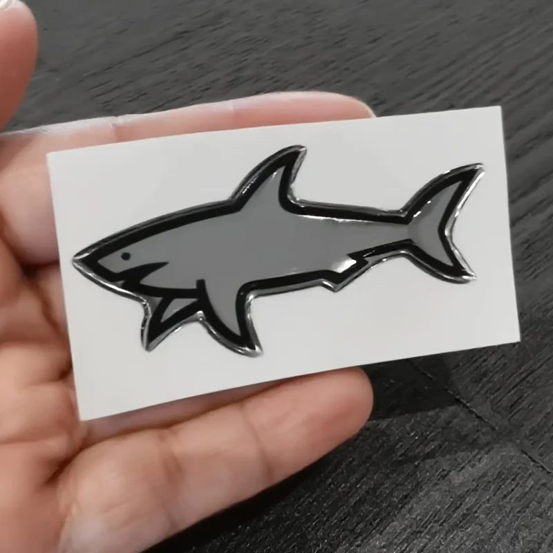 Shark Fish Emblem Sticker Badge Fender Decal Car Truck Replacement for Universal Vehicle SUV Motorcycle Bike Accessories image 5