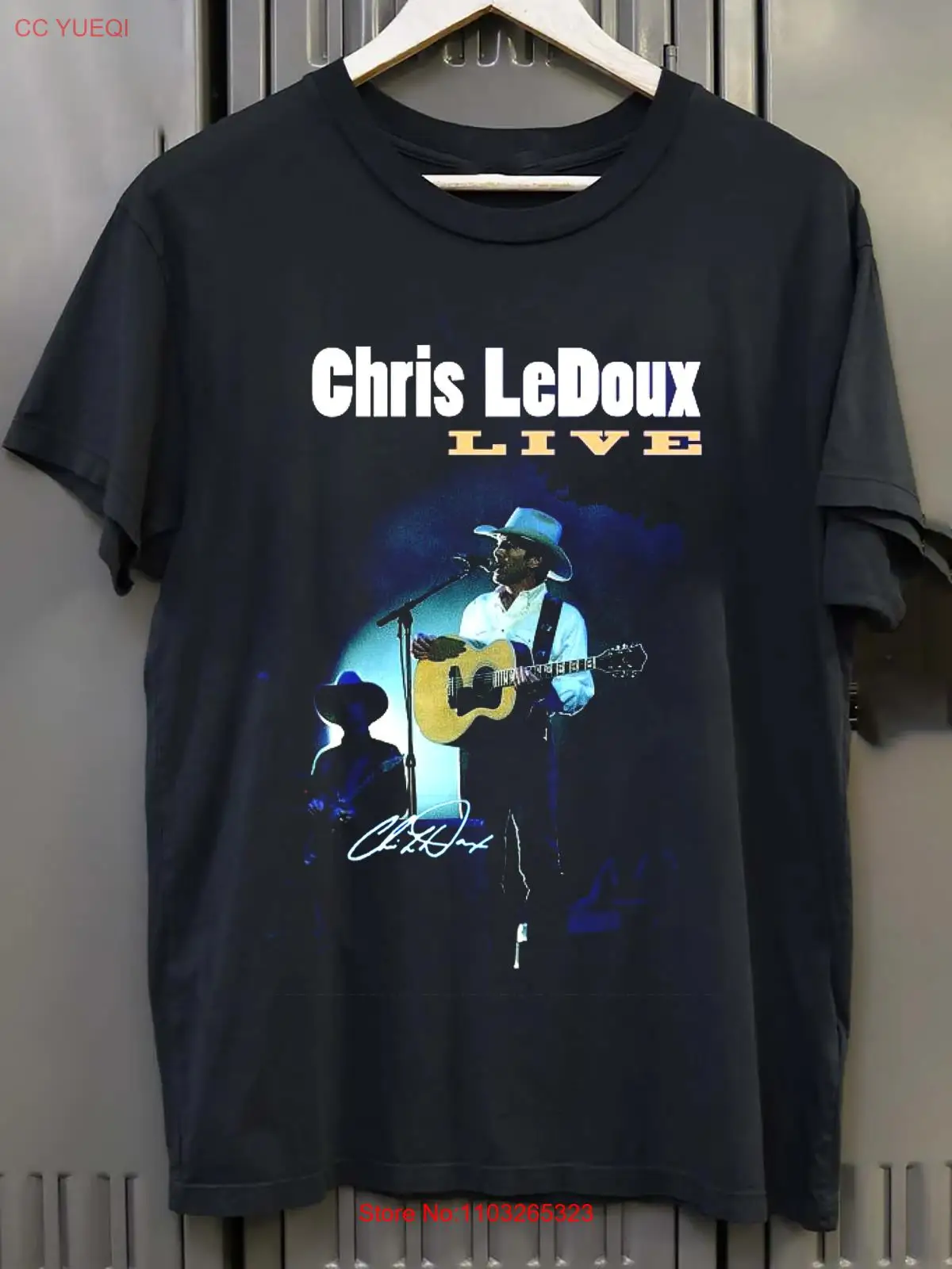 Chris LeDoux Live Signature Черный, все размеры, подарок для фанатов, рубашка CH31
