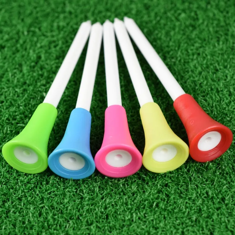 30 Pcs Plastic Golf Tees Multi Color 8.3CM Durable Rubber Cushion Top Golf Tee Golf Accessories for golf sprot new