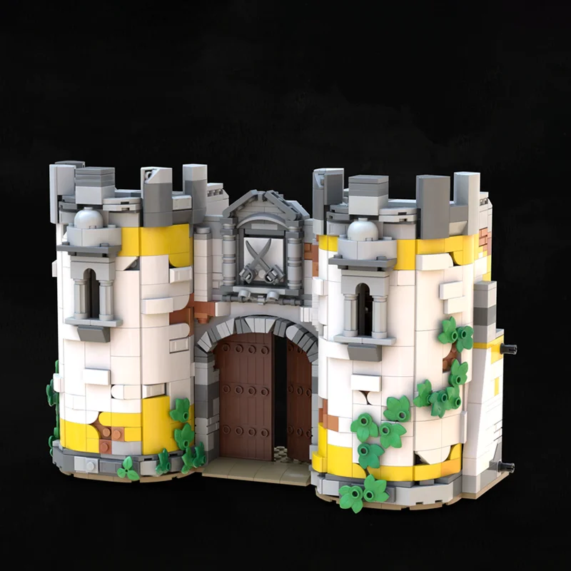 海賊要塞モデル Moc ビルディングブロック モジュール式要塞門塔モデル テクノロジーブロック クリスマス DIY おもちゃ 組み立てギフト