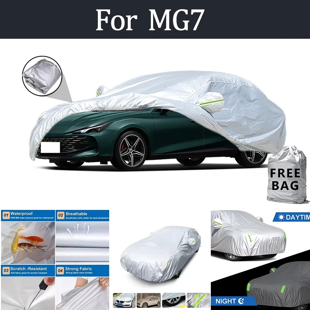 

For MG7 Car Cover Outdoor Protection Covers Snow Sunshade Waterproof Dustproof Exterior UV Car Accessories