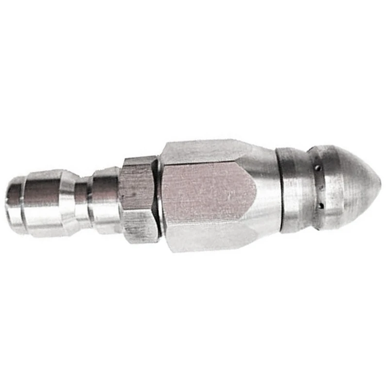 

3X Pressure Washer Sewer Jetter Nozzle With Stainless Steel, Durable Design Sewer Jet Nozzle,1/4Inch Quickly Connector