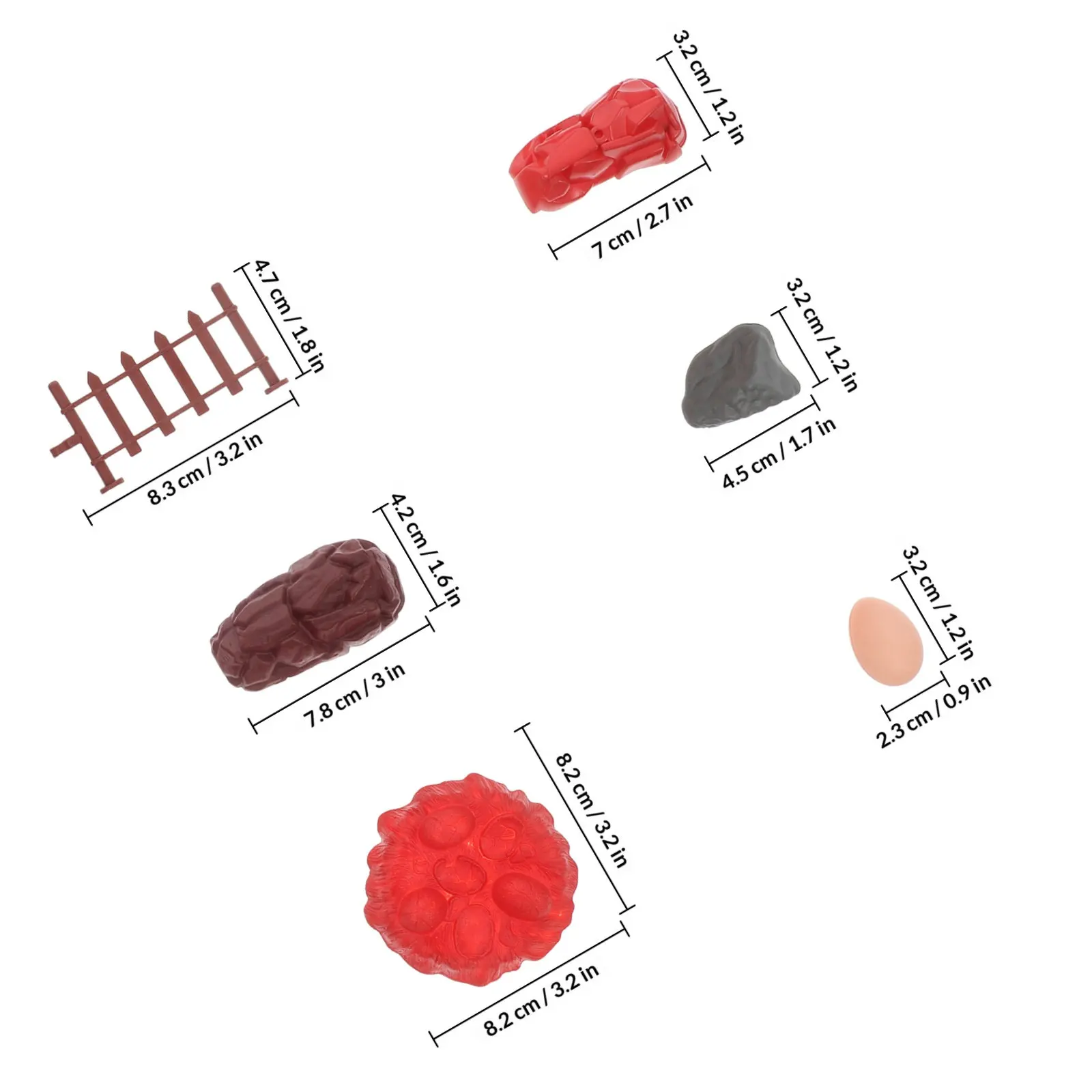 22Pcs Realistic Fence Stone Egg Nest Set Sand Table Miniature Garden Yard Decoration Simulation Landscape Accessories view 3