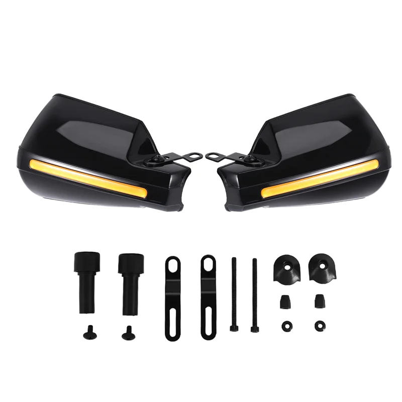

A11M-Pair Motorcycle Hand Guards 7/8 Inch 22Mm Handlebar Handguard Handle Protector Bike Brush Wind Guard(Black)