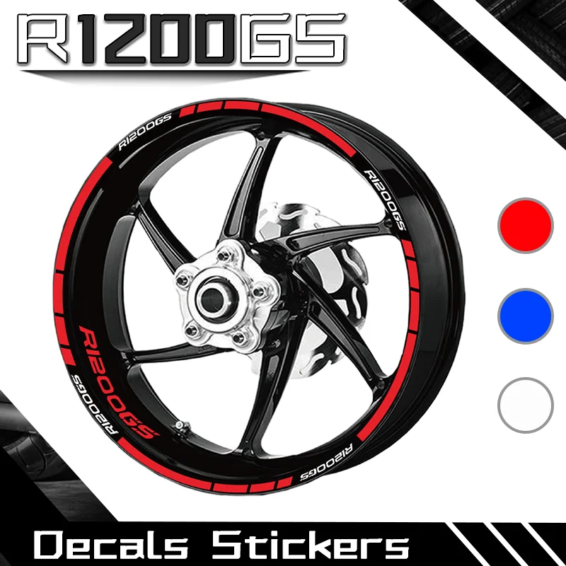 

r1200gs Motorcycle Wheel Rim Stickers Tire Stripes Reflective Waterproof Decal Stickers Kit For R1200GS LC ADV R1200 GS