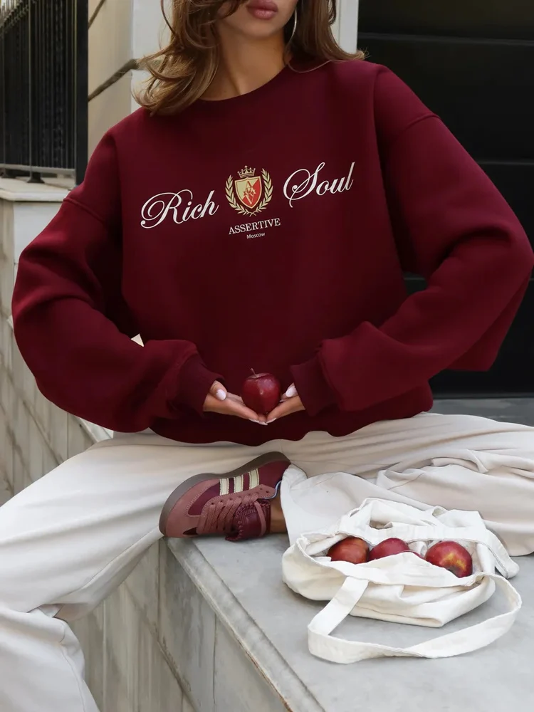 جديد الخريف الشتاء رسالة عادية ملابس منقوشة بكم طويل فضفاض المرأة بلوزات ، سيدة خمر شيك البلوز القمم ، Y2k النساء الملابس #1