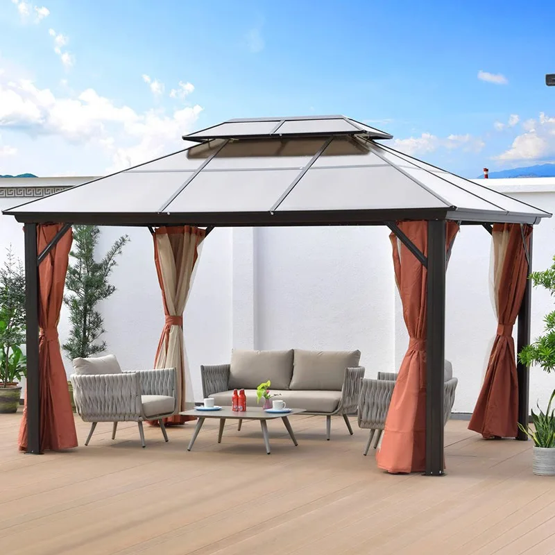 Outdoor pavilion garden courtyard sunshade courtyard new Chinese style balcony gazebo tent outdoor villa leisure pavilion