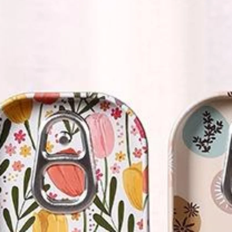 1Pcs Flower Small Drink Can Design Tinplate Box Empty Storage Case For Candy Coin Pill U Disk Stationery Organizer