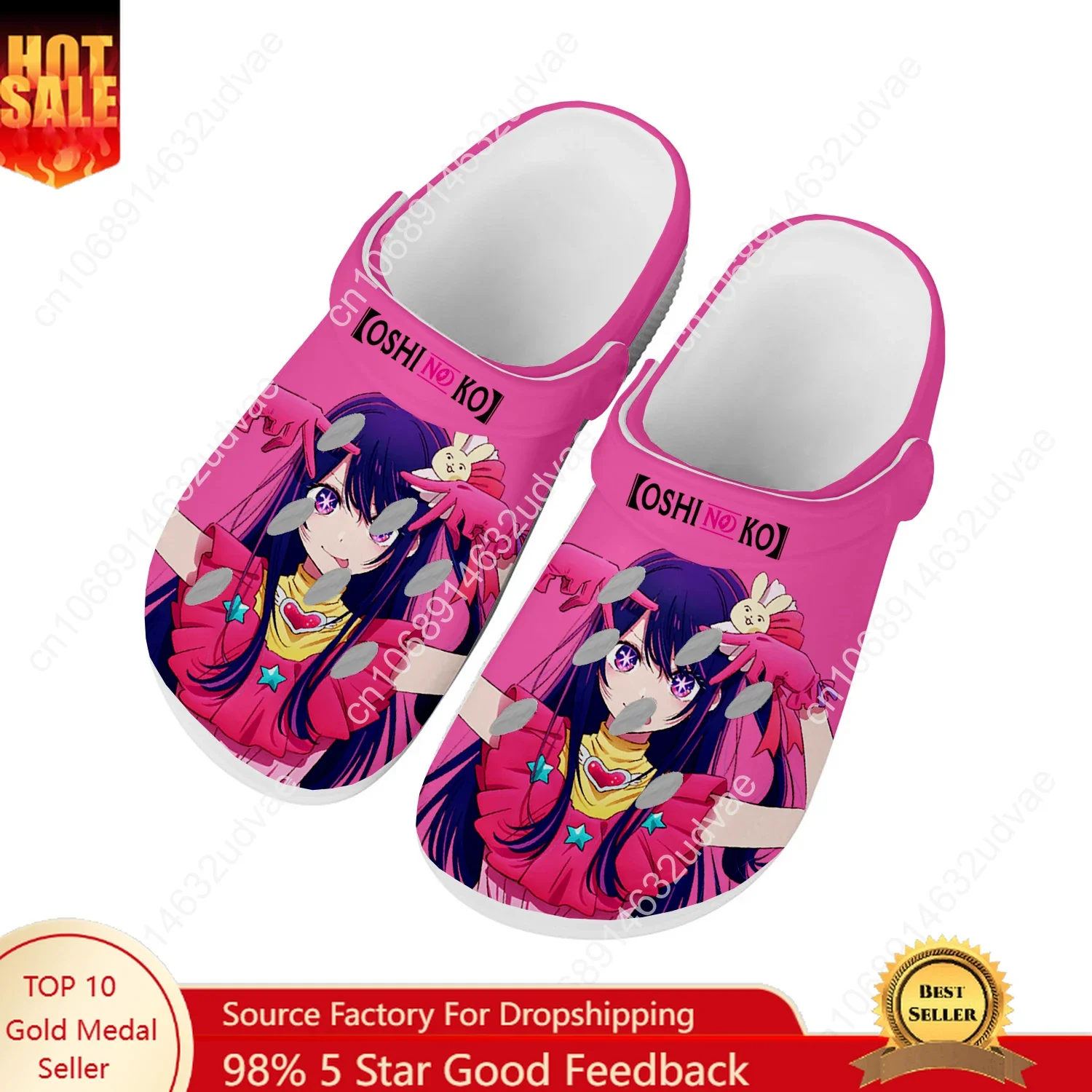 

Oshi No Ko Water Shoes Mens Womens Non-slip Fashion Home Garden Clogs Customizd Sandals Beach Breathable Hole Slippers