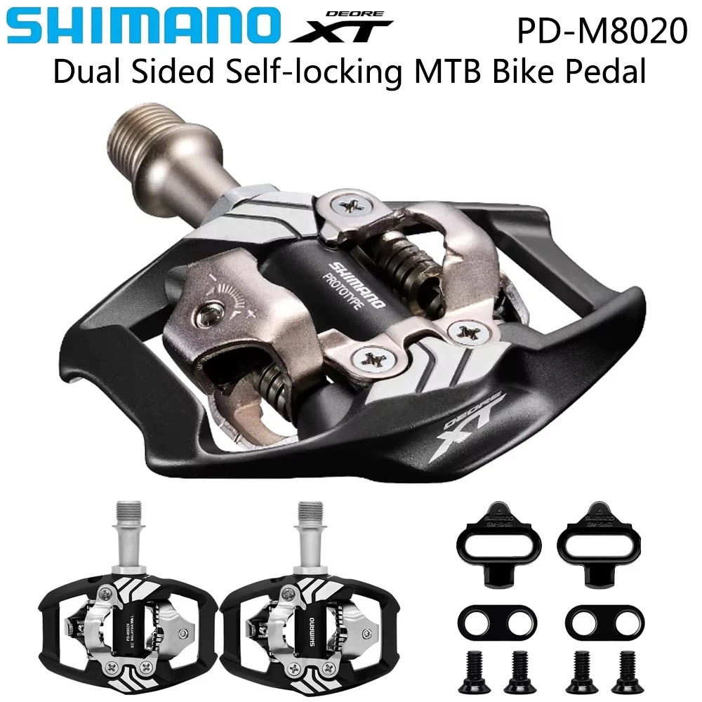 SHIMANO DEORE XT PD M8020 Bicycle Pedal Racing Class Self-Locking Pedal for MTB Bike with SH51 Original Cycling Parts