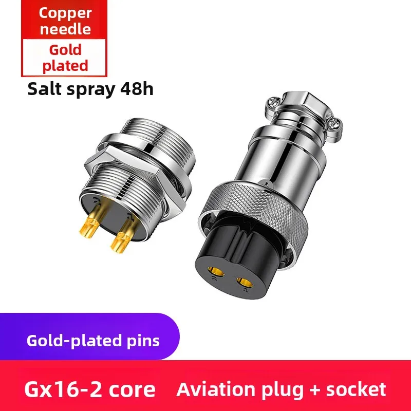 5 Pair Aviation Plug Socket GX16 2 3 4 5 6 Pin Male Female Docking Aviator Circular Connector Industrial Grade Accessories Parts