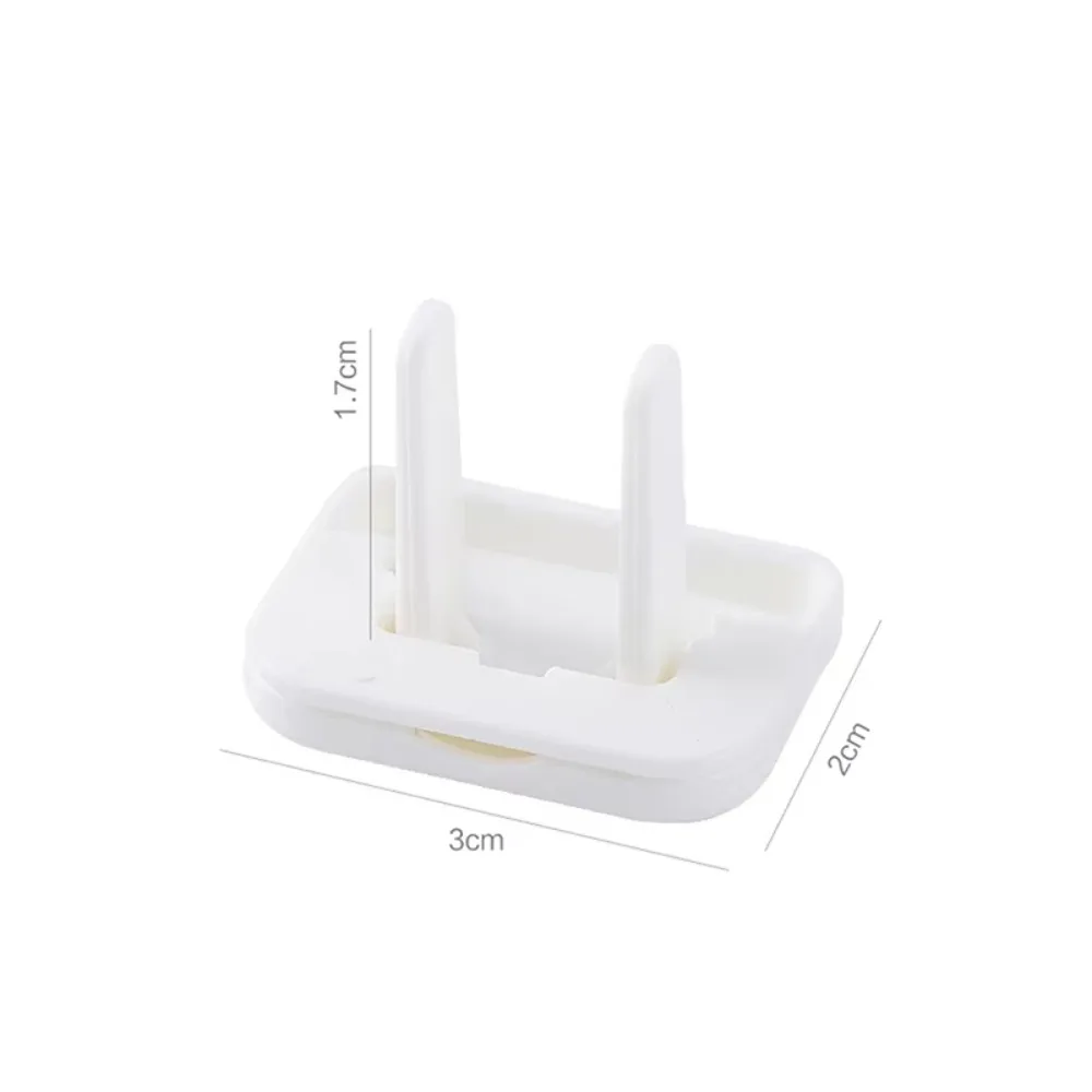 

50pcs Solid Color Anti-electric Shock Protection Cover Two Holes Design Protective Cover Child Switch Socket Protector