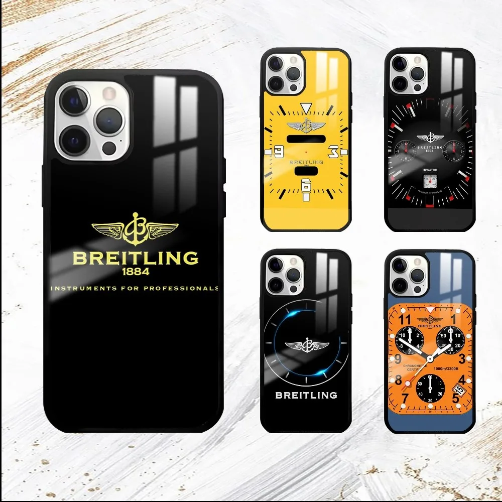 B-Breitling-Logo Phone Case For iPhone 16 15 14 13 12 11 Pro Max Plus Mini PC Mirror Fashion  phone case