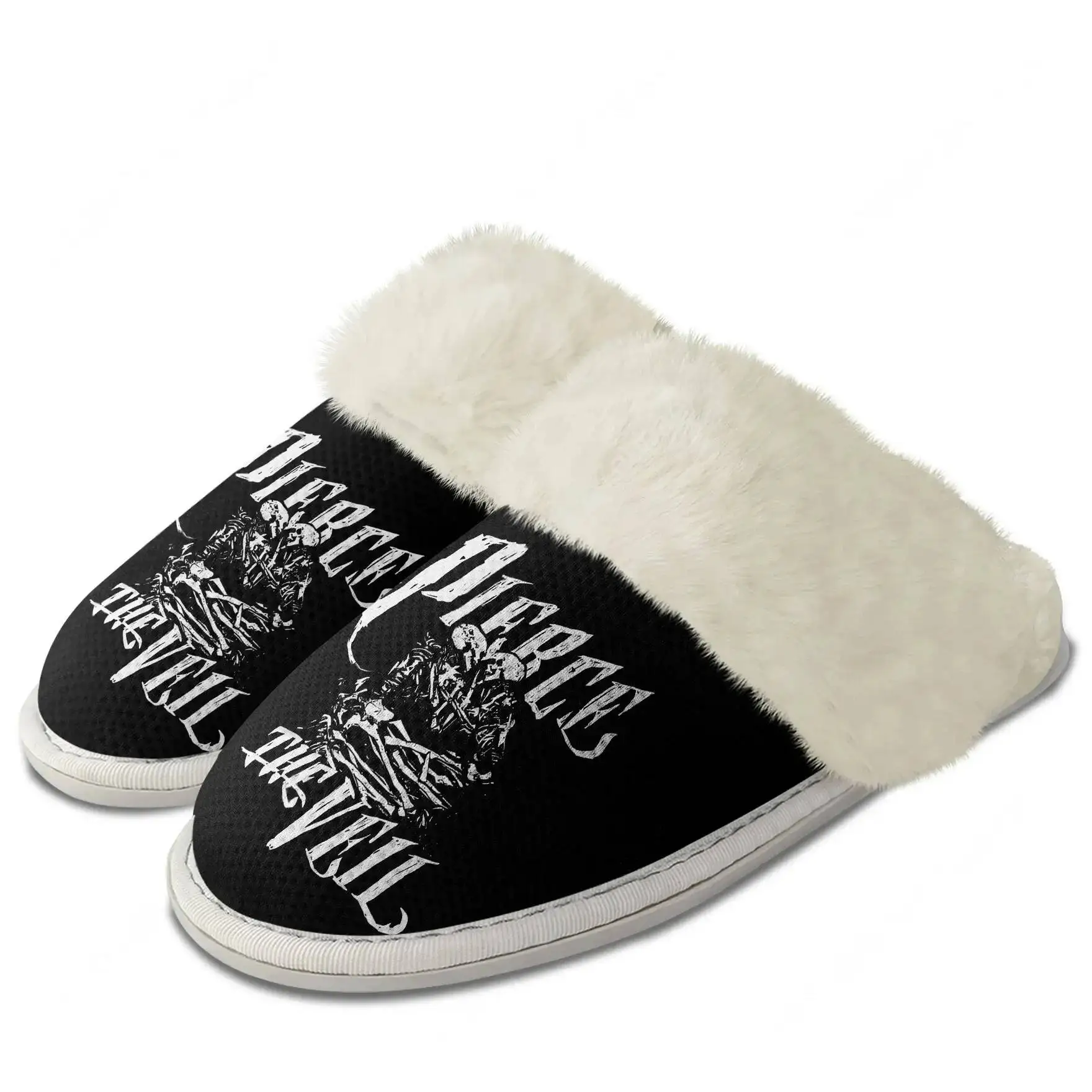 Rock Band Pierce The Veil Plush Slippers Keep Warm Shoes Mens Womens Home Cotton Bedroom Customized Thermal Lightweight Slipper