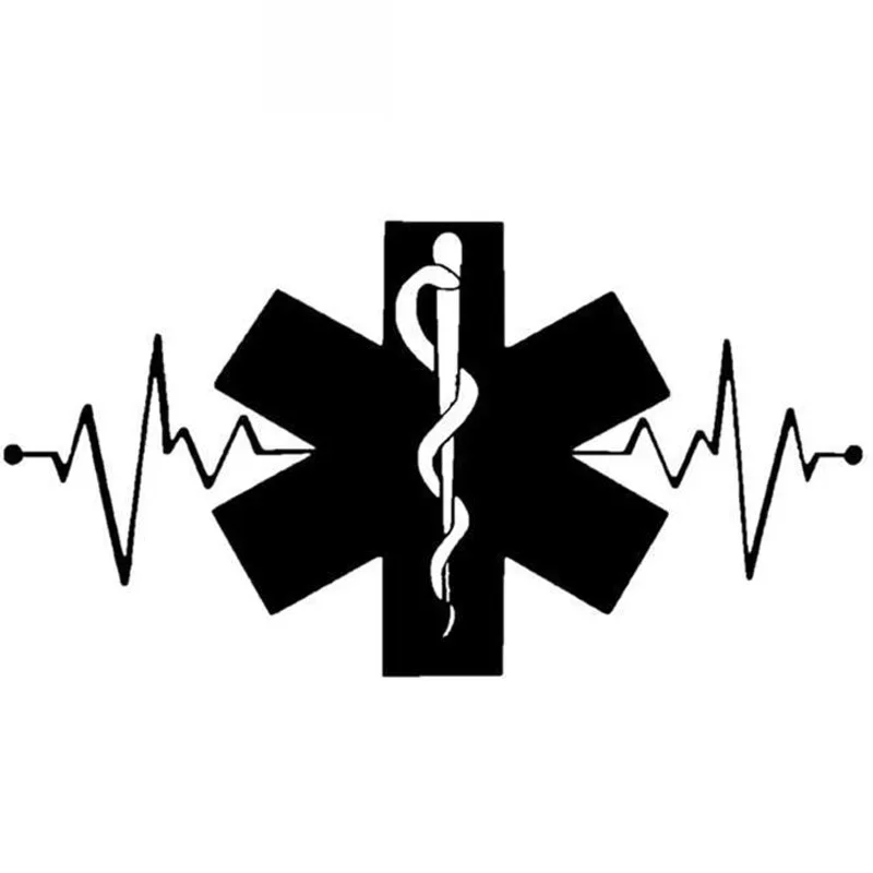 Snake Heartbeat Lifeline Applique Fashion Car Window Decoration Personality PVC Waterproof Applique Black/White, 20cm*11cm
