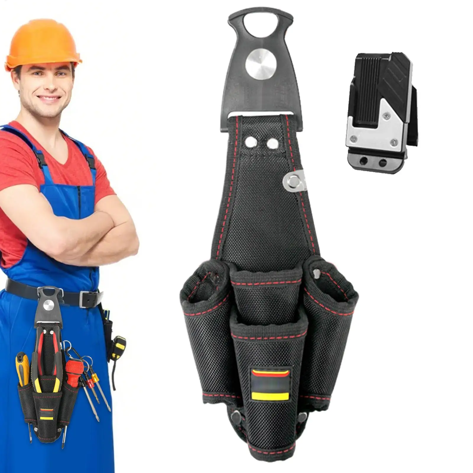 

Tool Belt Pouch Sturdy Tool Pouch Electrician Belt Portable Multifunctional Waterproof Compact Organizer For Repair Maintenance