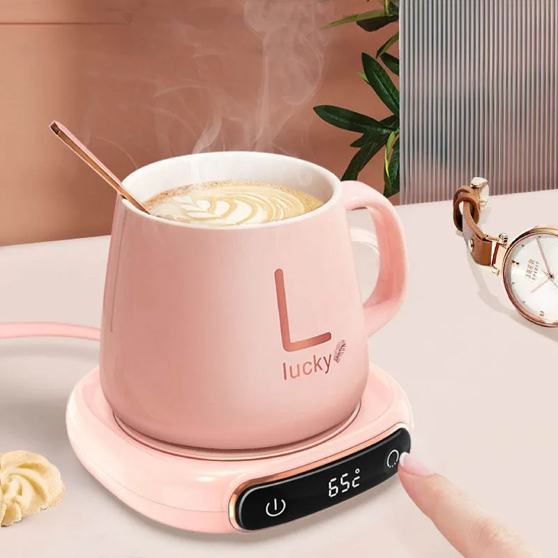 

220V Cup Heater Coffee Mug Warmer Cute Pet Warmer Coaster Electric Hot Plate Smart Heating Pad For Milk Tea Water Best Gift