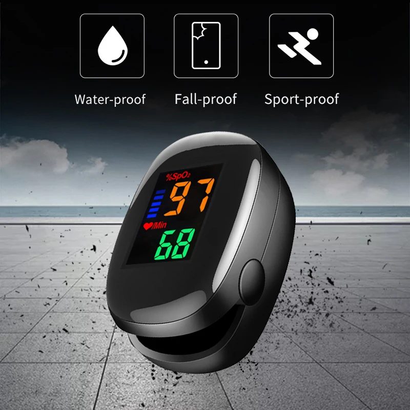 Fingertip Pulse Oximeter Portable 4 Color Blood Oxygen Saturation Monitor LED Display Fingertip Oximeter Testing SPO2