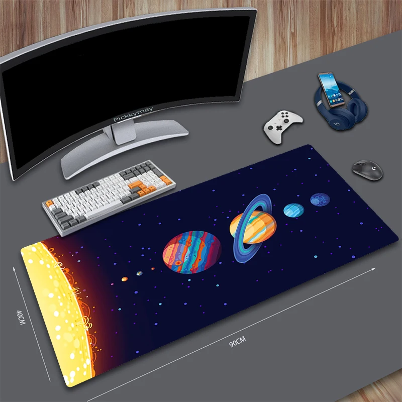 

Solar system Gaming Mousepads Desk Rug Gamer Mousepad Large Mouse Mat For Kids Desk Pads Keyboard Mats Design Mouse Pad