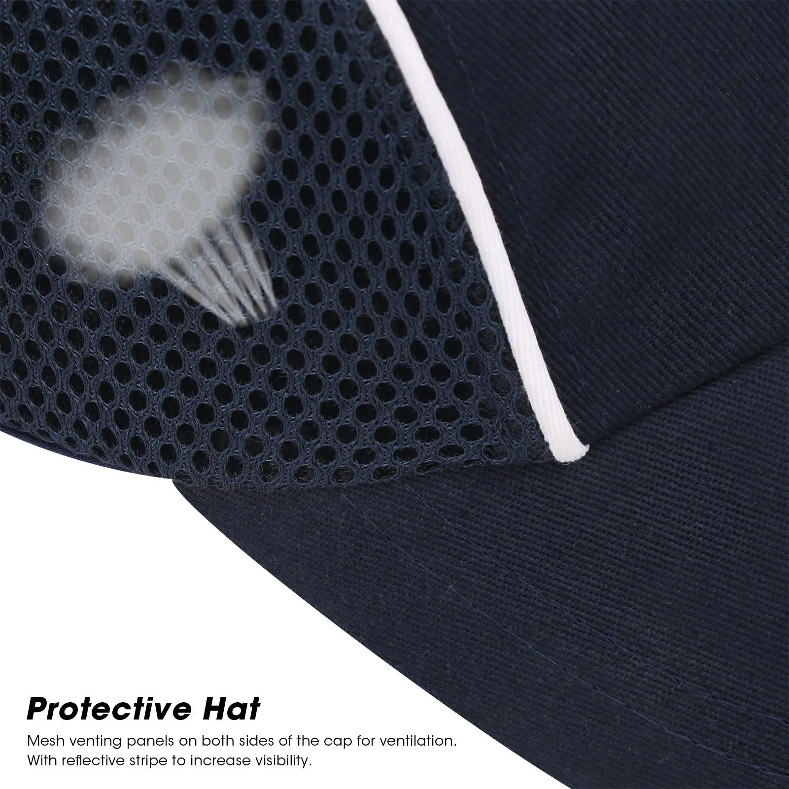 ZK40 Baseball Bump Cap Impact Resistant Lightweight Breathable Hard Hat Head Protection with Reflective Strip