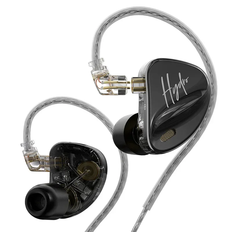 CCA Hydro 2esse +-Écouteurs intra-auriculaires filaires 8BA IEM, oreillettes HiFi avec poignées, câble amovible, pour musiciens, audiophiles, sauna, téléphone KZ