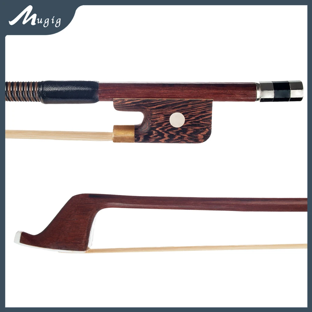 Mugig 4/4 3/4 1/2 1/4 1/8 Double Bass Bow French Style Upright Brazilwood Bow Durable Double Bass Bow