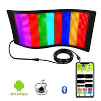 Bluetooth Programmable RGB Flexible Led Display Screen P5mm LED Matrix Panel Sign Android Ios Application Control Led Car Sign