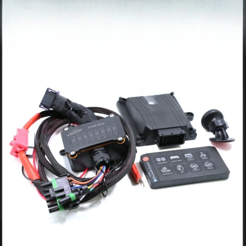 Wireless switch control box 8-way 4-way switch wiring harness Wrangler tank 300 auxiliary light spotlight remote control