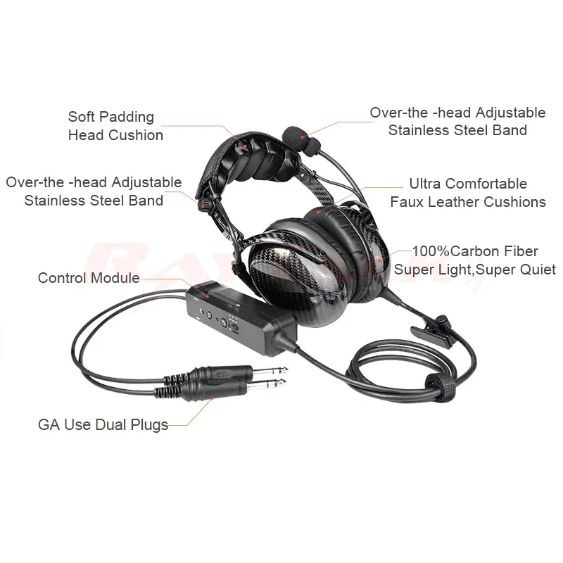 RayTalk for  ANC Headsets Specialized Telephone Headsets for General Aviation Aviation Headsets for Noise Cancelling