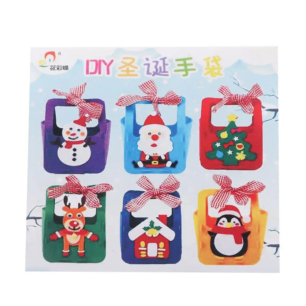 Christmas Tree Christmas Candy Bag Snowman Materials Kits DIY Christmas Bag Toy Handbag Father Christmas Portable Elk Handbag