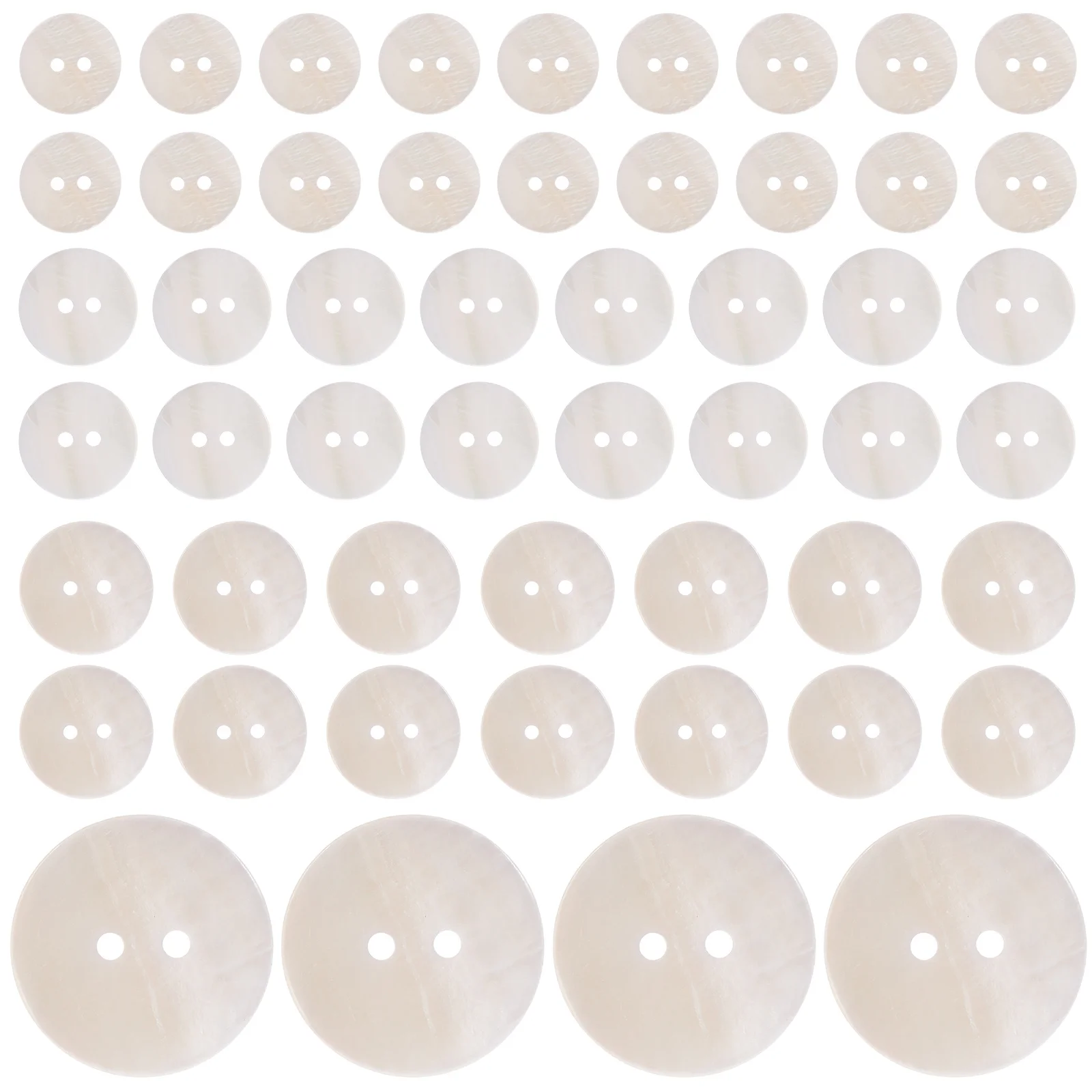 

60Pcs Shell Buttons Clothing DIY Coat Buttons Sewing Accessories Decorative Clothes Replacement for Overcoats Craft Supplies